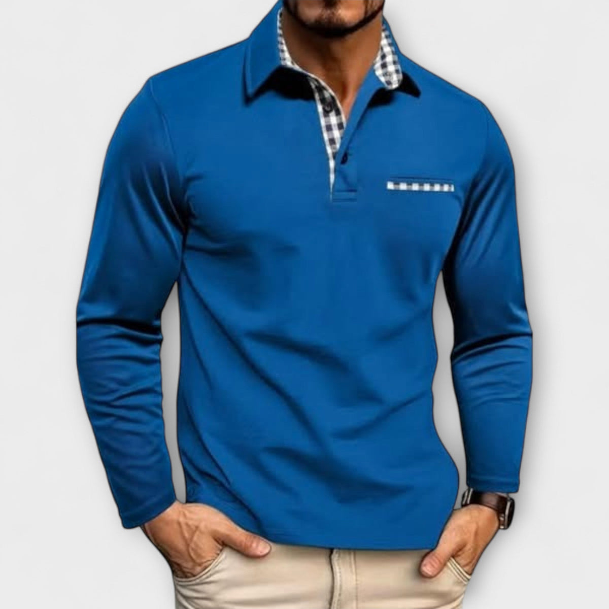 Harmen | Klassiek poloshirt langarm