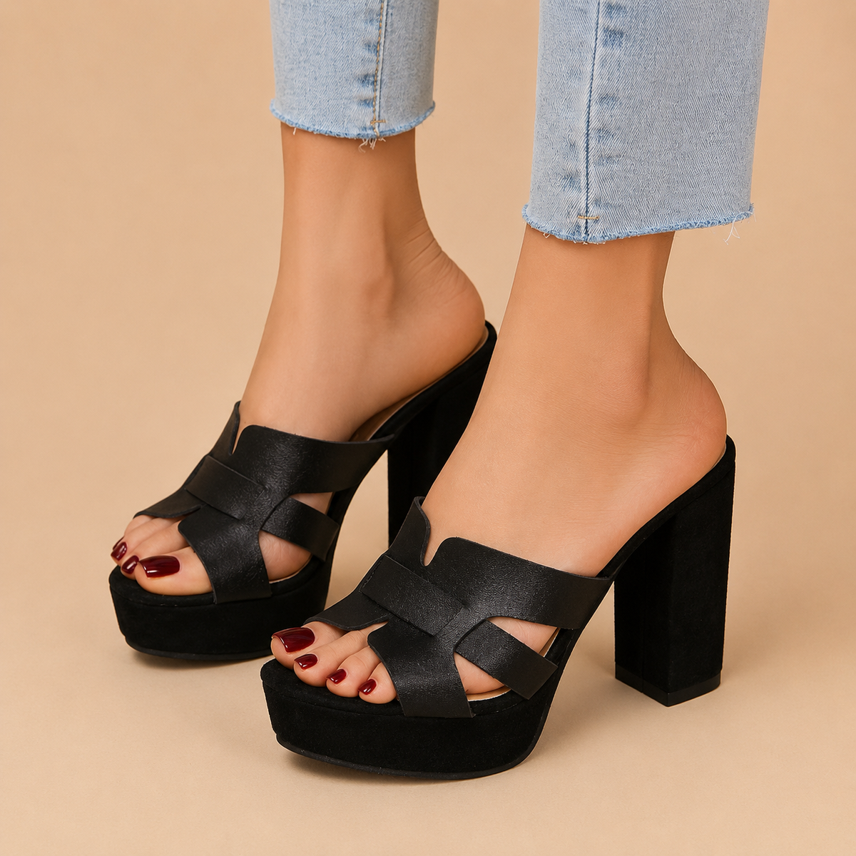Elena™ | Moeiteloze Platform Elegantie Hakken