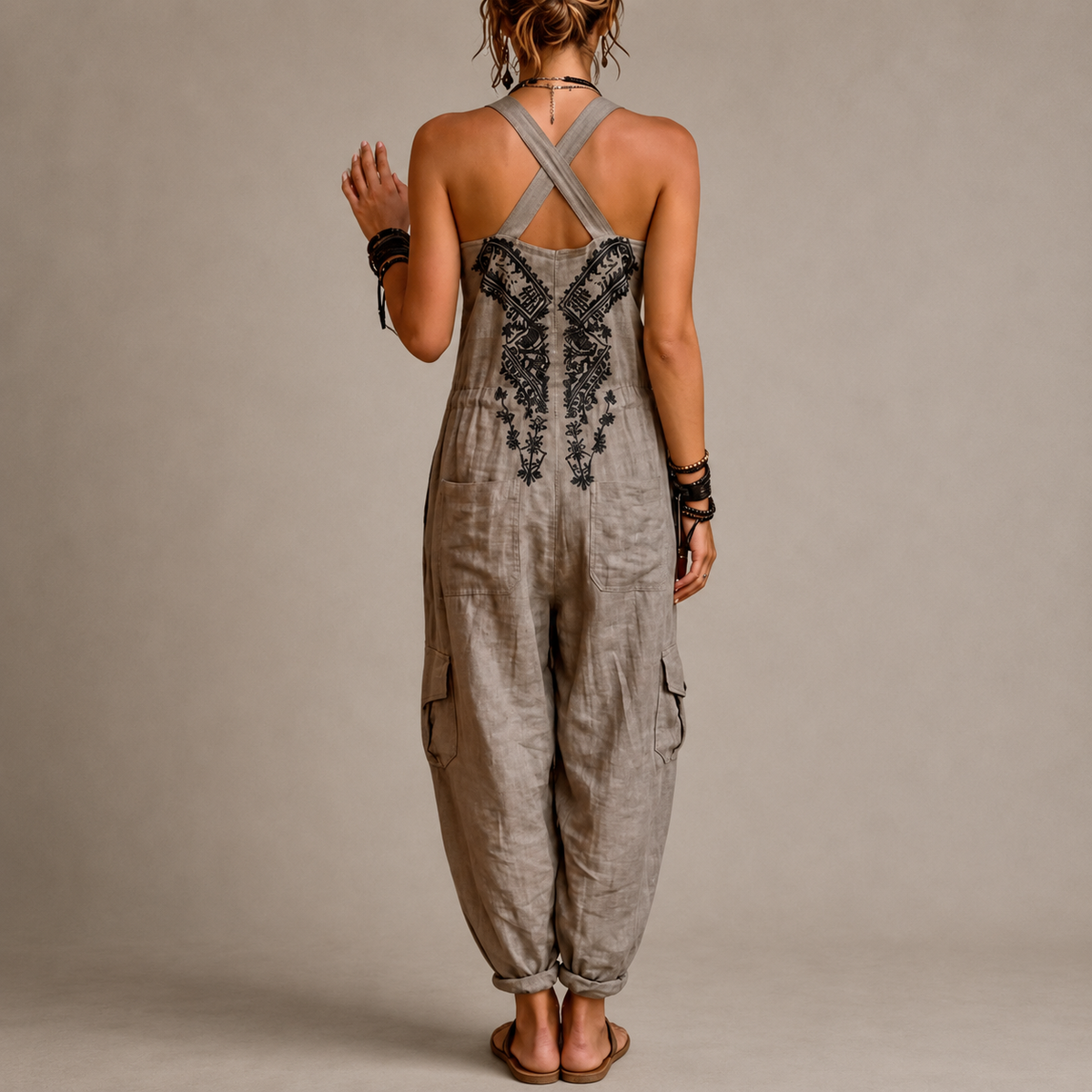 Astrid | Geborduurde Boheemse Jumpsuit