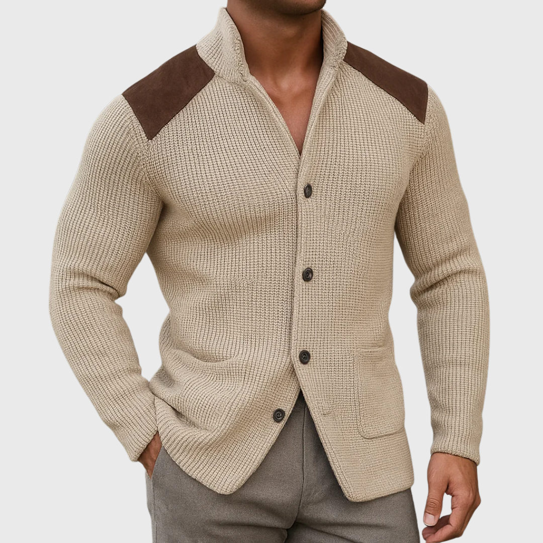 Noah | Gestructureerde blazer met suède