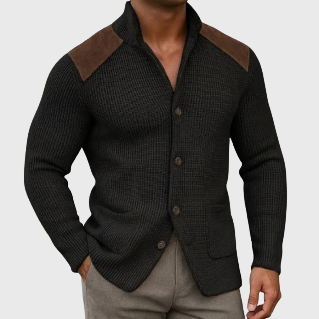 Noah | Gestructureerde blazer met suède