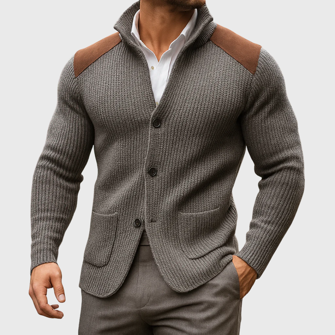 Noah | Gestructureerde blazer met suède