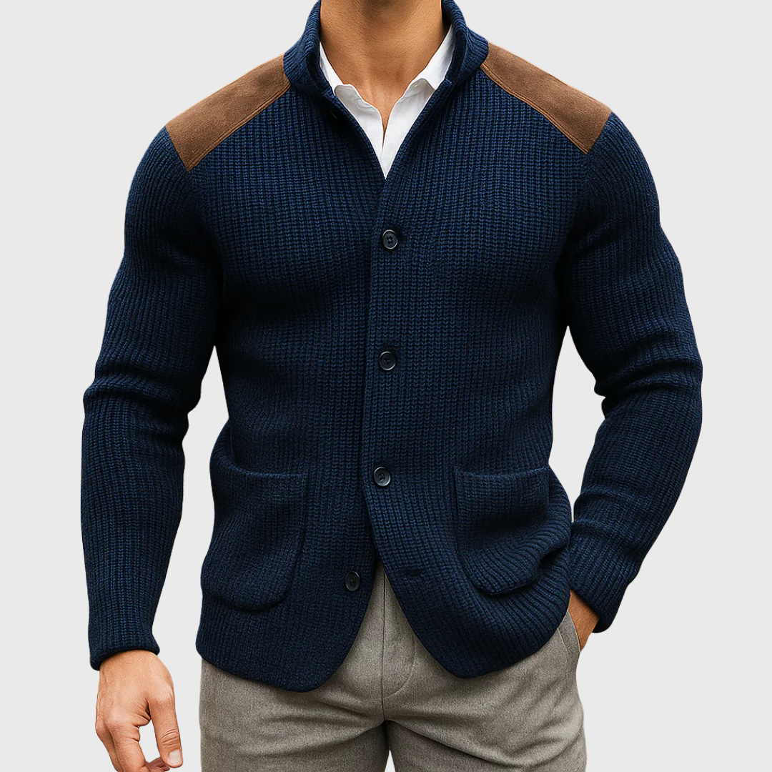 Noah | Gestructureerde blazer met suède