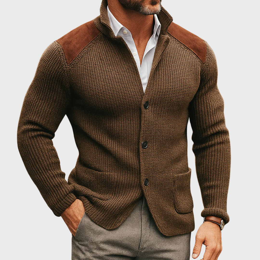 Noah | Gestructureerde blazer met suède