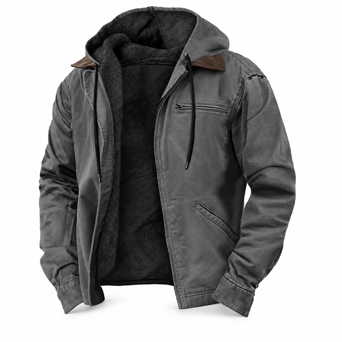 Niels | Gewatteerde hoodie-jas