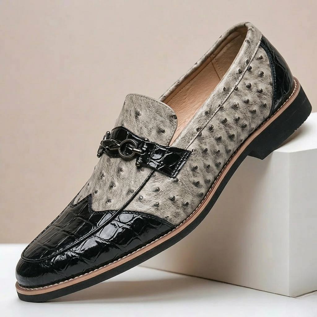 Joris | Gestippelde loafers