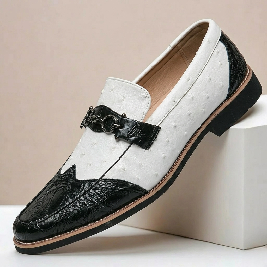 Joris | Gestippelde loafers