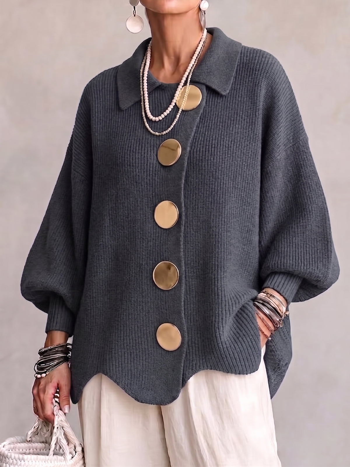 Fay | Oversized blouse met kraag