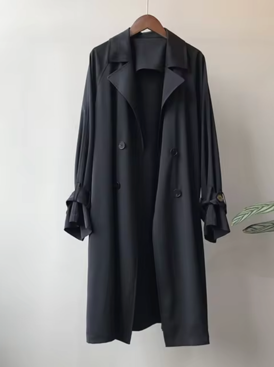 Alies | Elegante lange trenchcoat