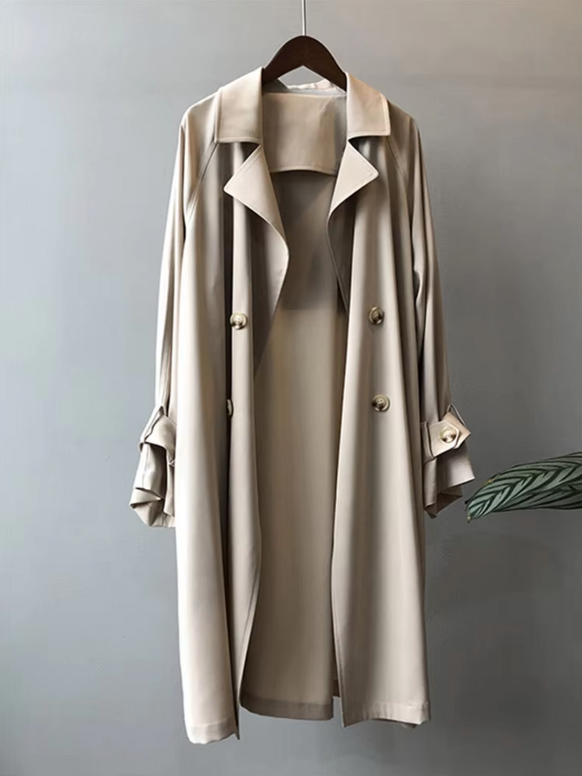Alies | Elegante lange trenchcoat