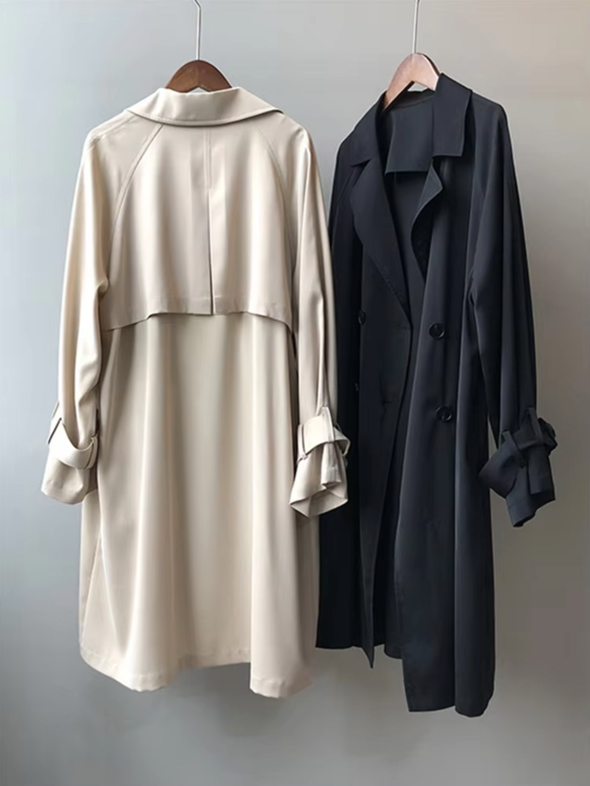 Alies | Elegante lange trenchcoat