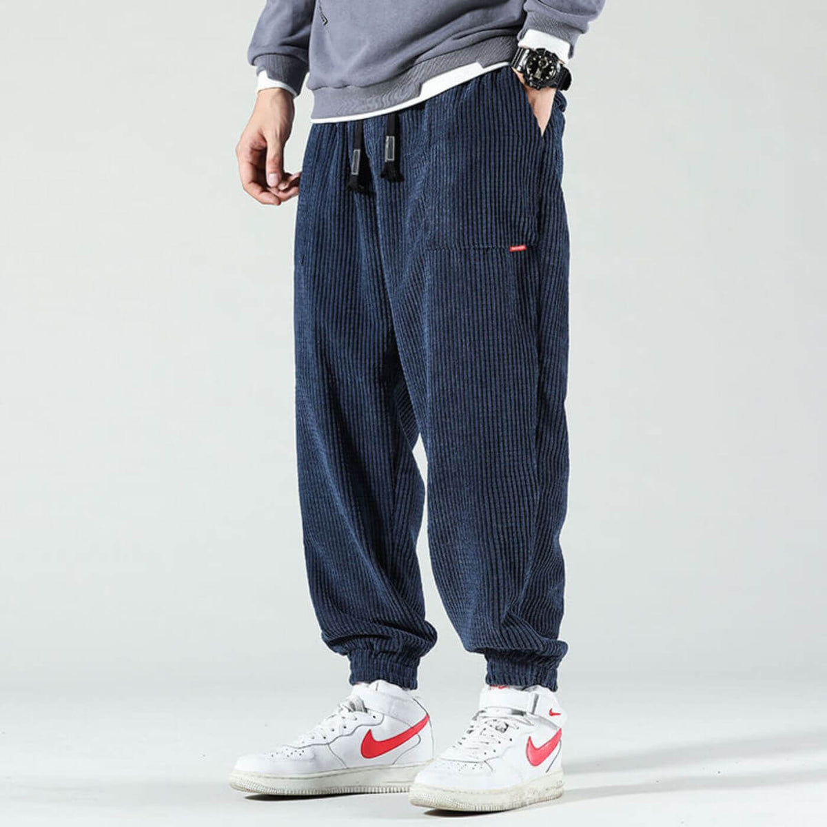 Wessel | Ribfluwelen jogging broek