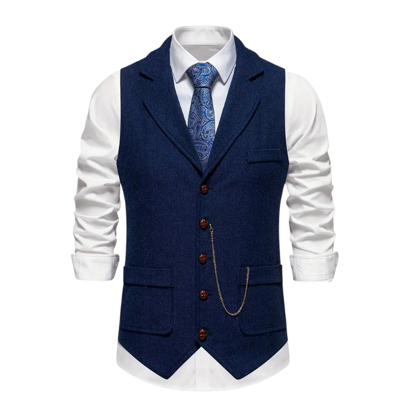 Gabriel | Herringbone gilet elegant