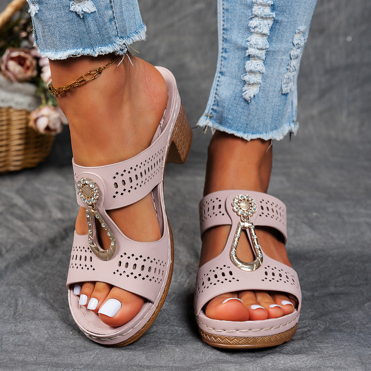 Linda | Hoge Hak Orthopedische Comfort Sandalen