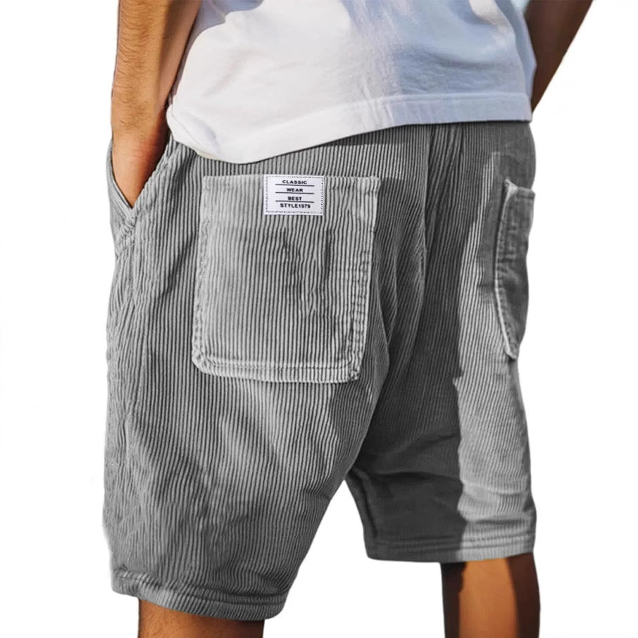 Robin | Klassieke ribbroek kort