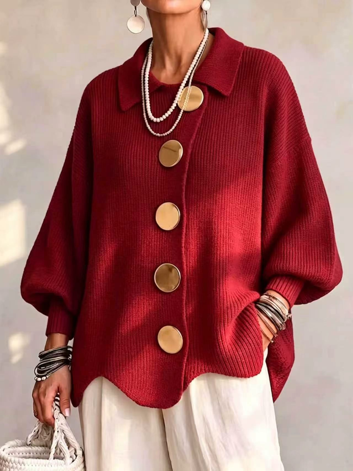 Fay | Oversized blouse met kraag