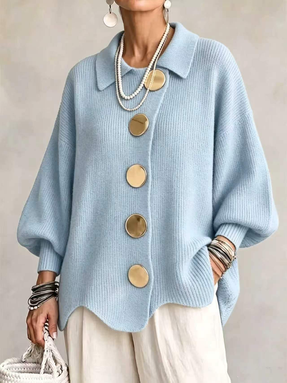 Fay | Oversized blouse met kraag