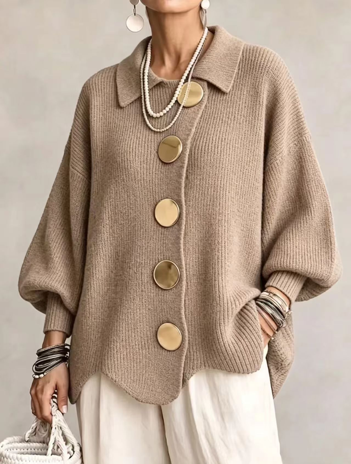 Fay | Oversized blouse met kraag