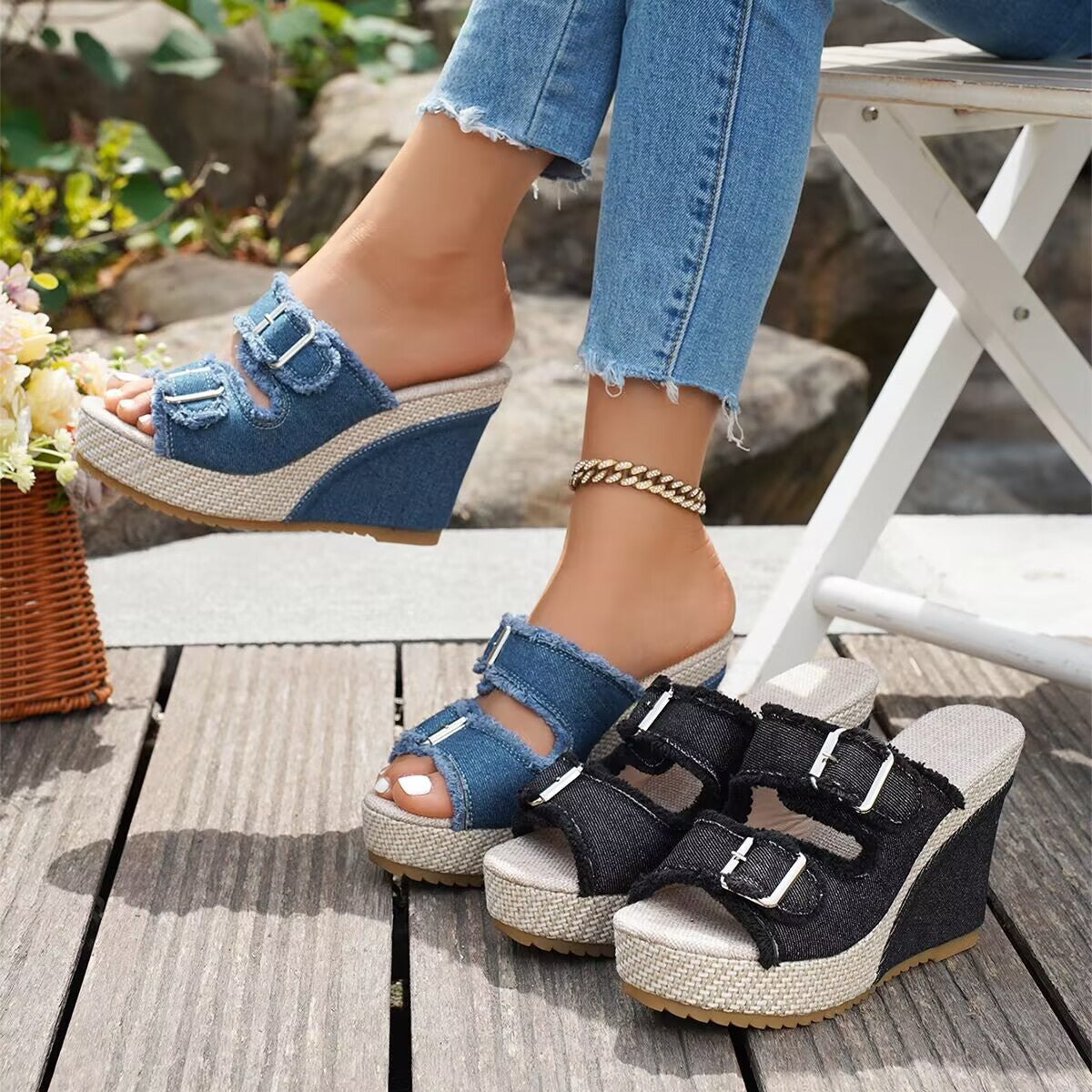 Ada | Wedge Sandalen