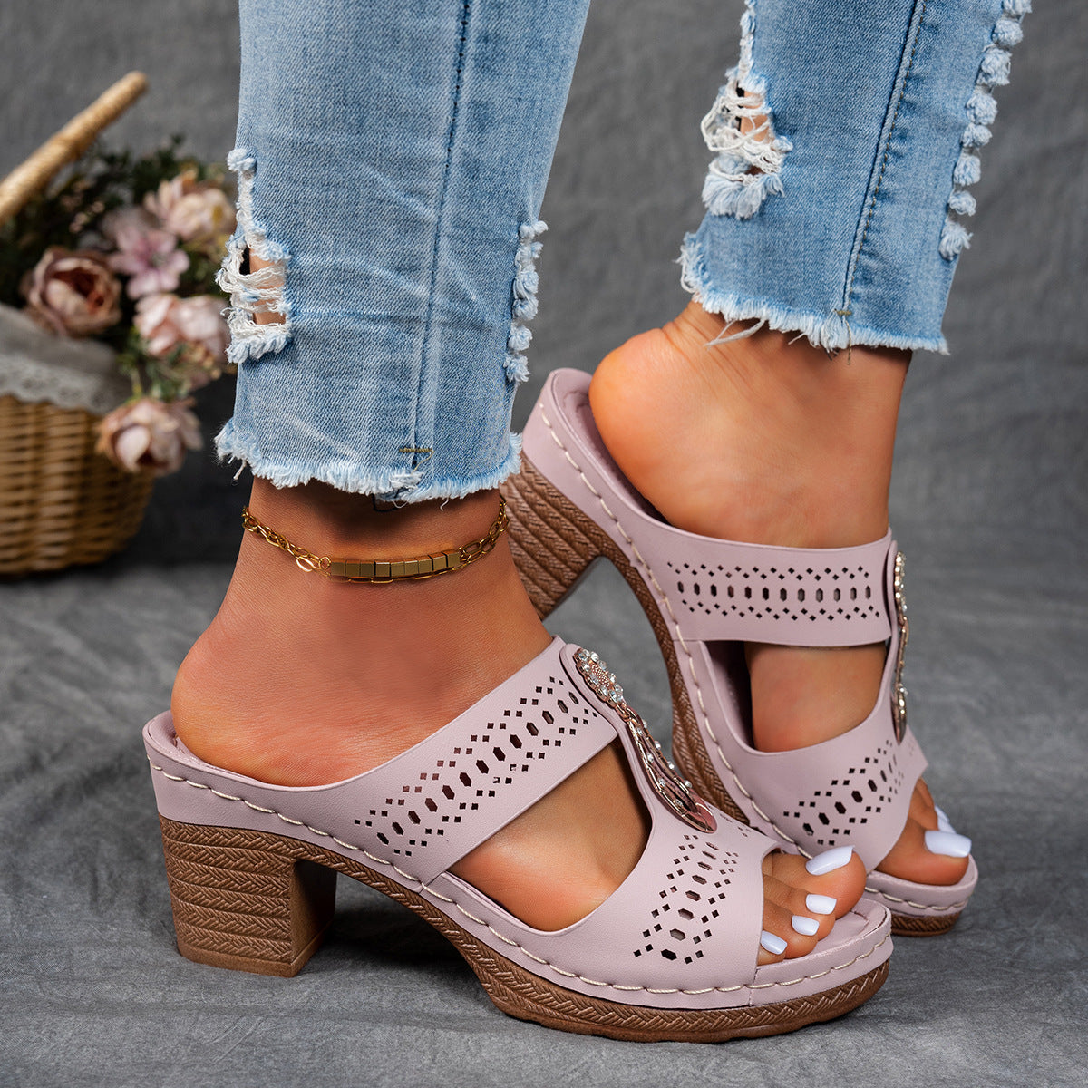 Linda | Hoge Hak Orthopedische Comfort Sandalen