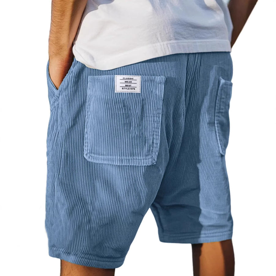 Robin | Klassieke ribbroek kort