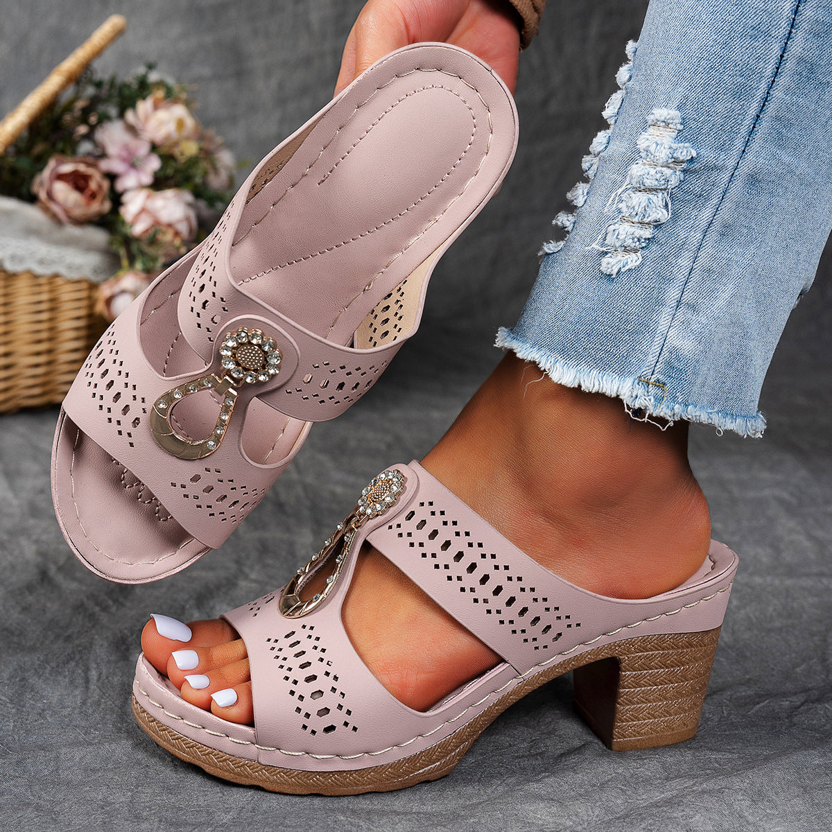 Linda | Hoge Hak Orthopedische Comfort Sandalen