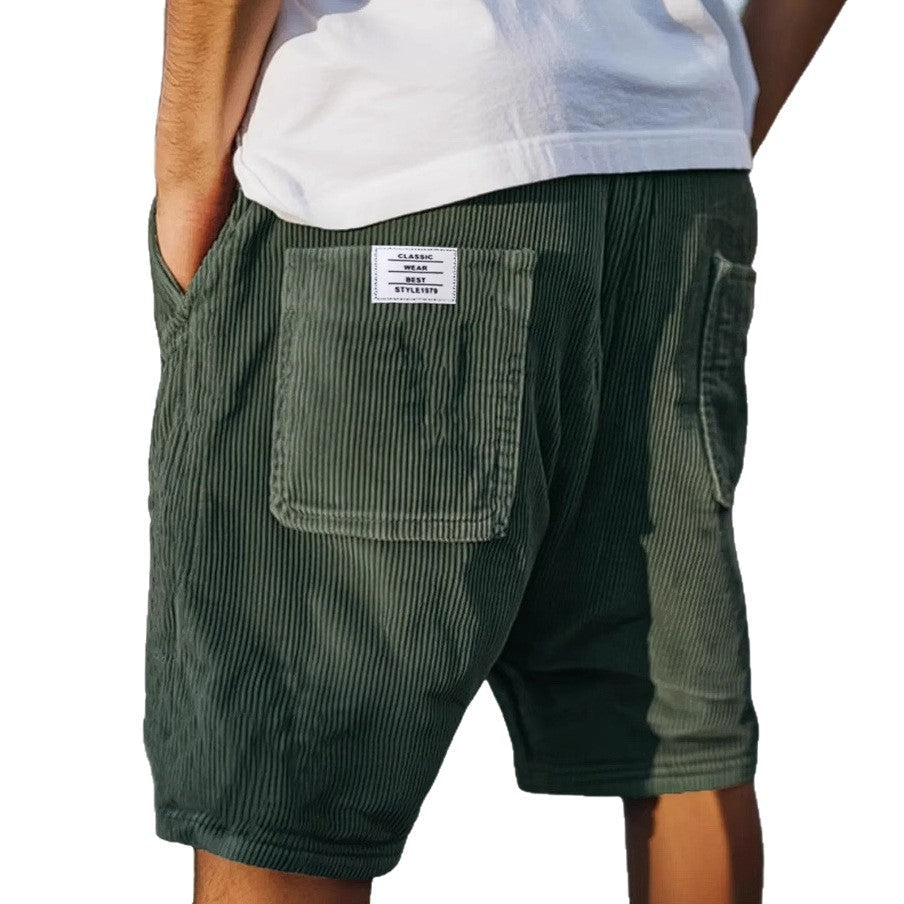 Robin | Klassieke ribbroek kort