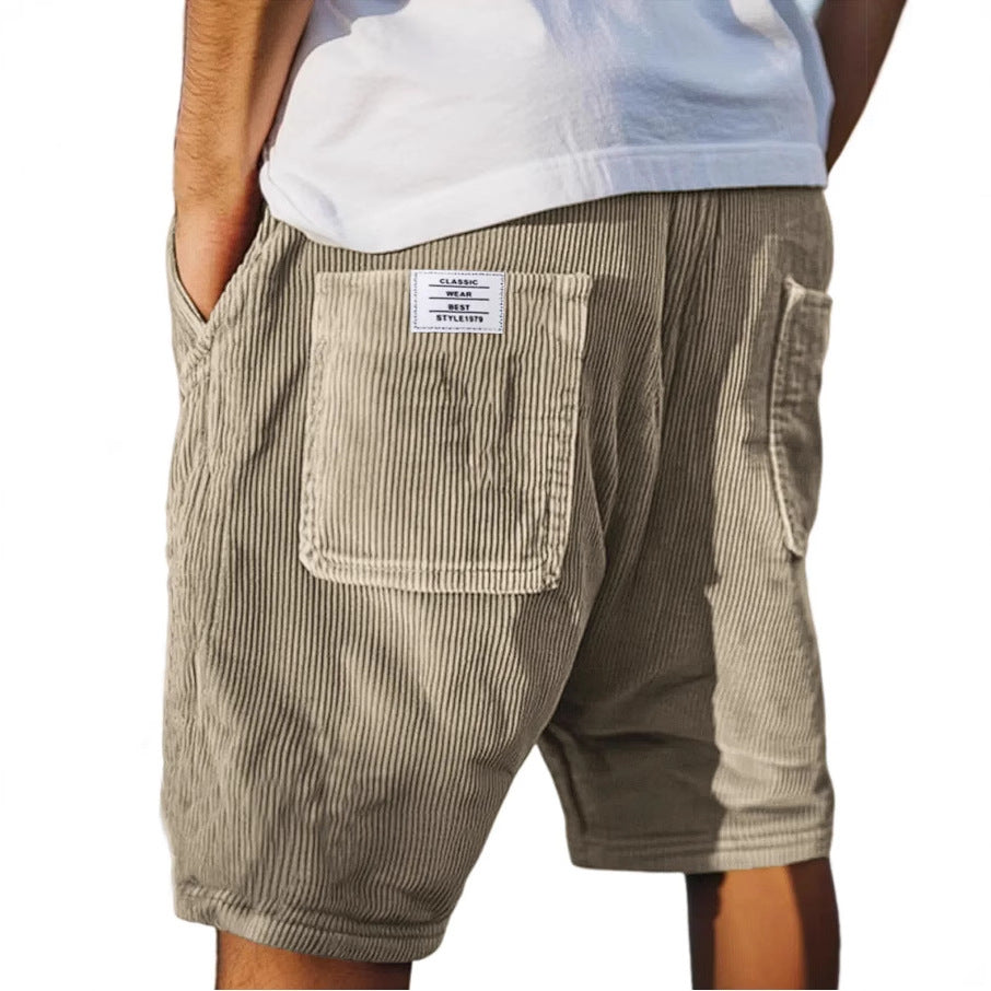 Robin | Klassieke ribbroek kort
