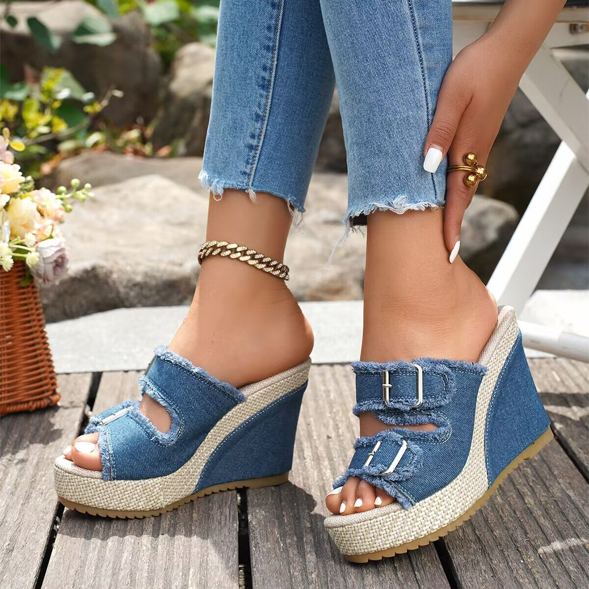 Ada | Wedge Sandalen
