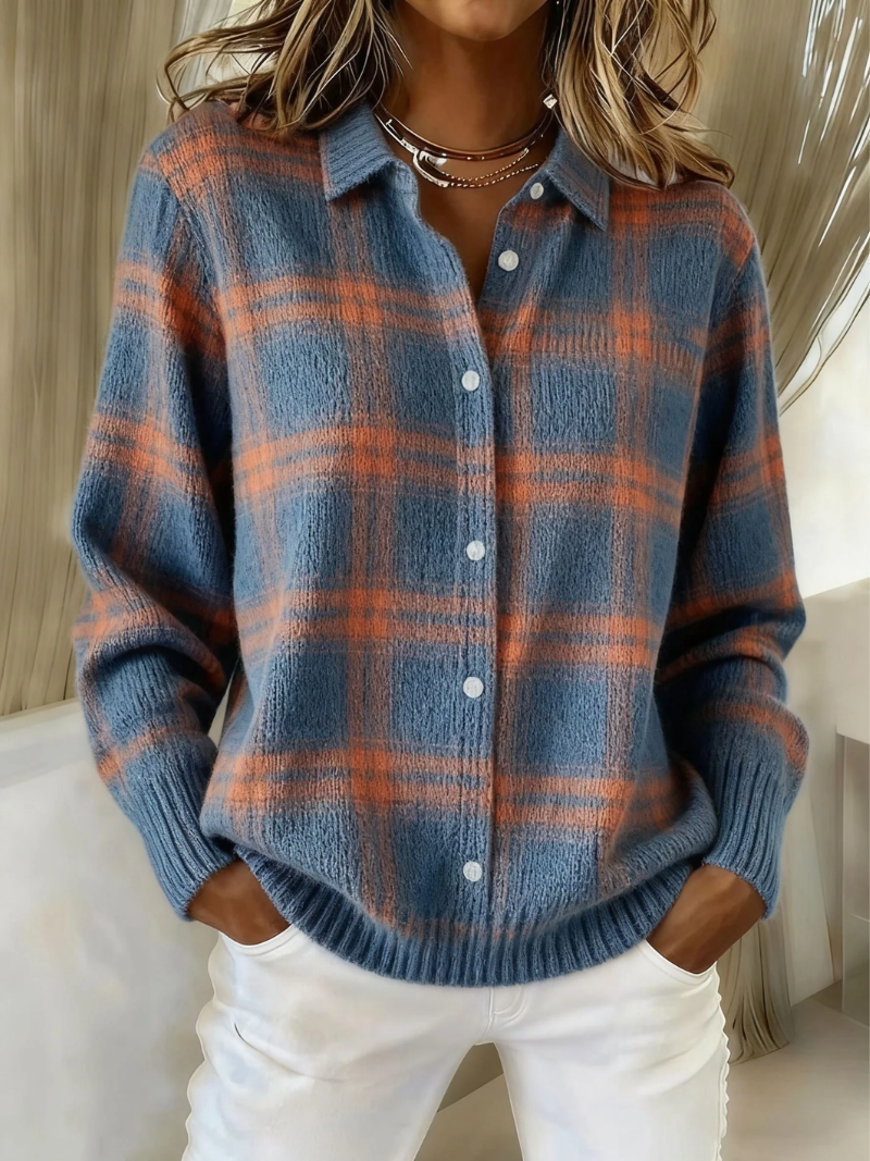 Corrine | Geruite Cardigan