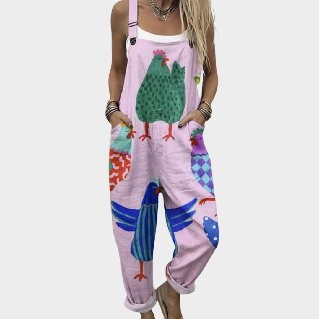Comfortabele Gedrukte Overalls
