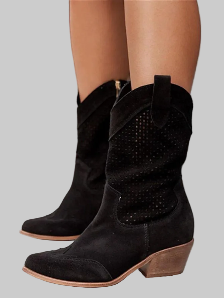 Ines | Cowboylaarzen met opengewerkt detail