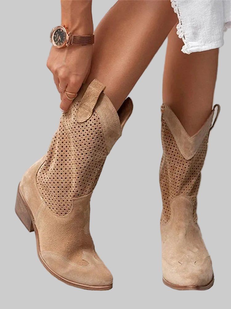 Ines | Cowboylaarzen met opengewerkt detail