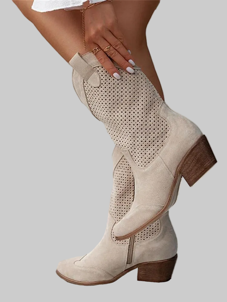 Ines | Cowboylaarzen met opengewerkt detail