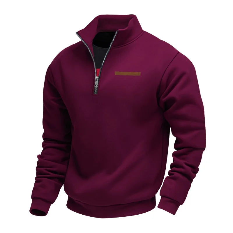 Henk | Comfortabele halve zip sweater