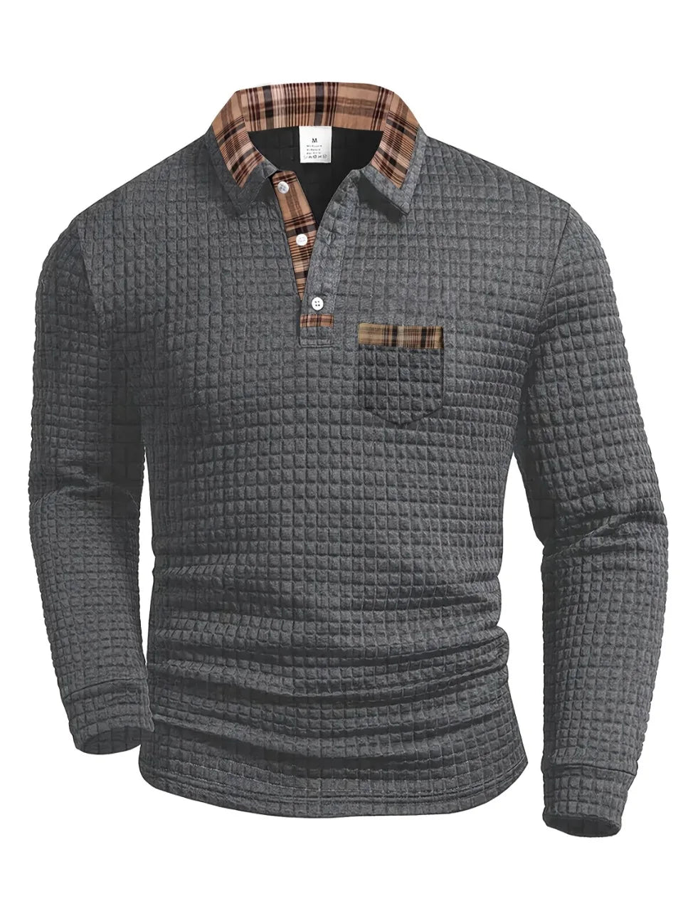 Wiebe | Geruite polo met textuur