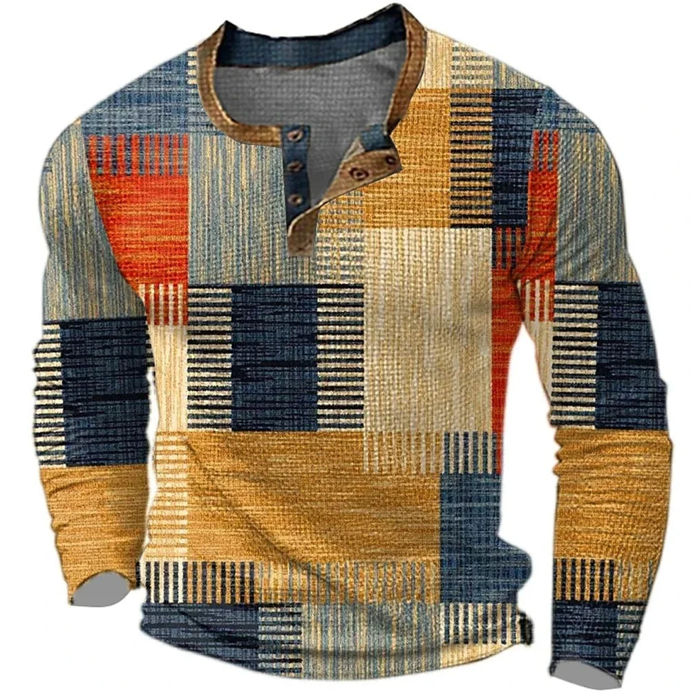 Arno | Grafisch gedessineerd shirt