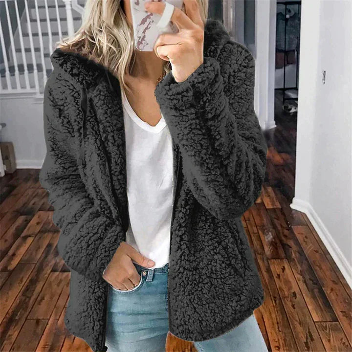 Samina | Fluffy blazer met knopen