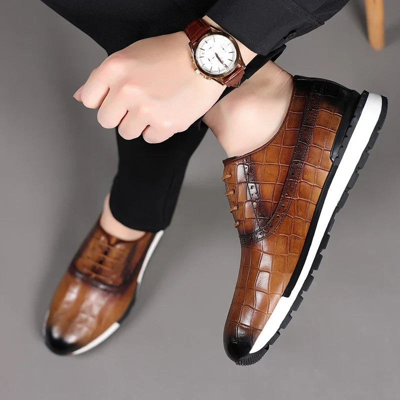 Jonas | Sneakers met krokodilprint Schoenen