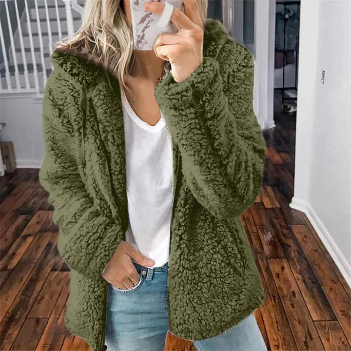 Samina | Fluffy blazer met knopen
