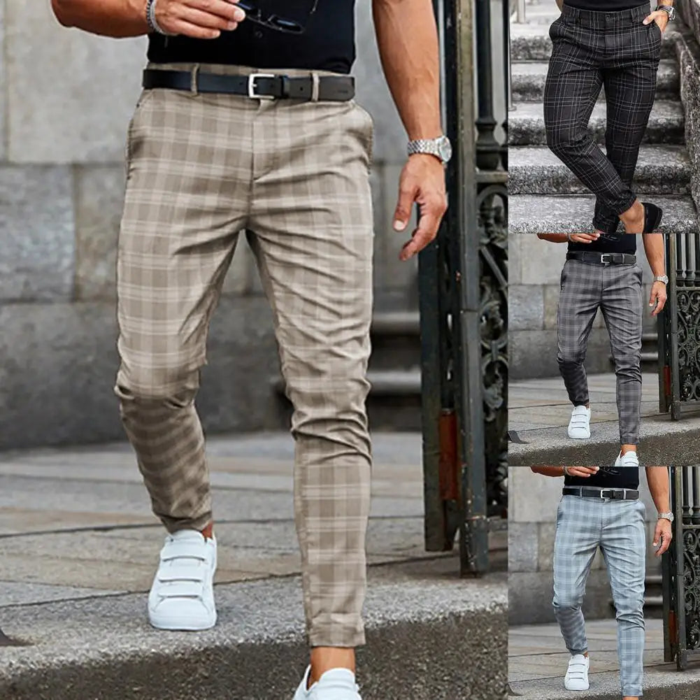 Sergio | Geruite casual broek