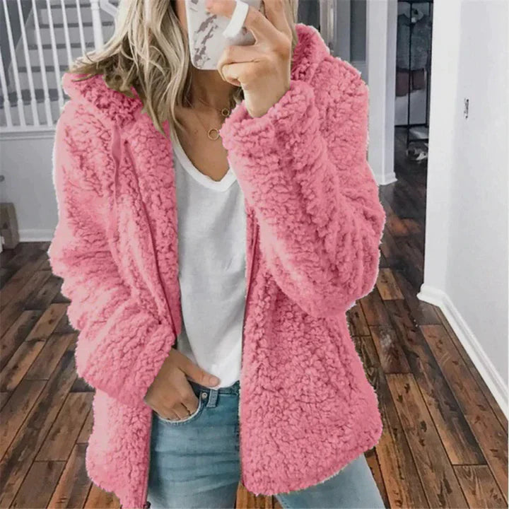 Samina | Fluffy blazer met knopen