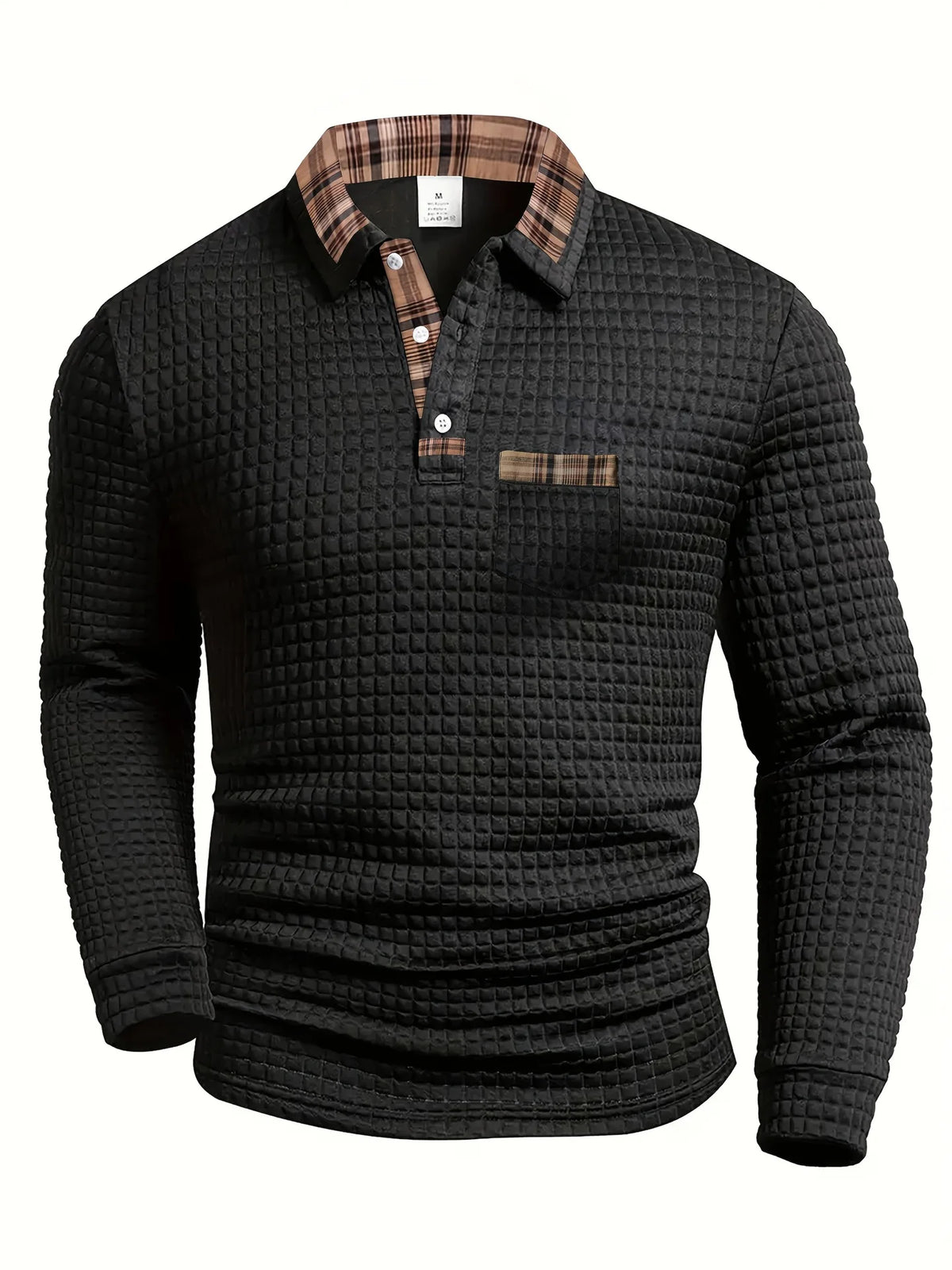 Wiebe | Geruite polo met textuur