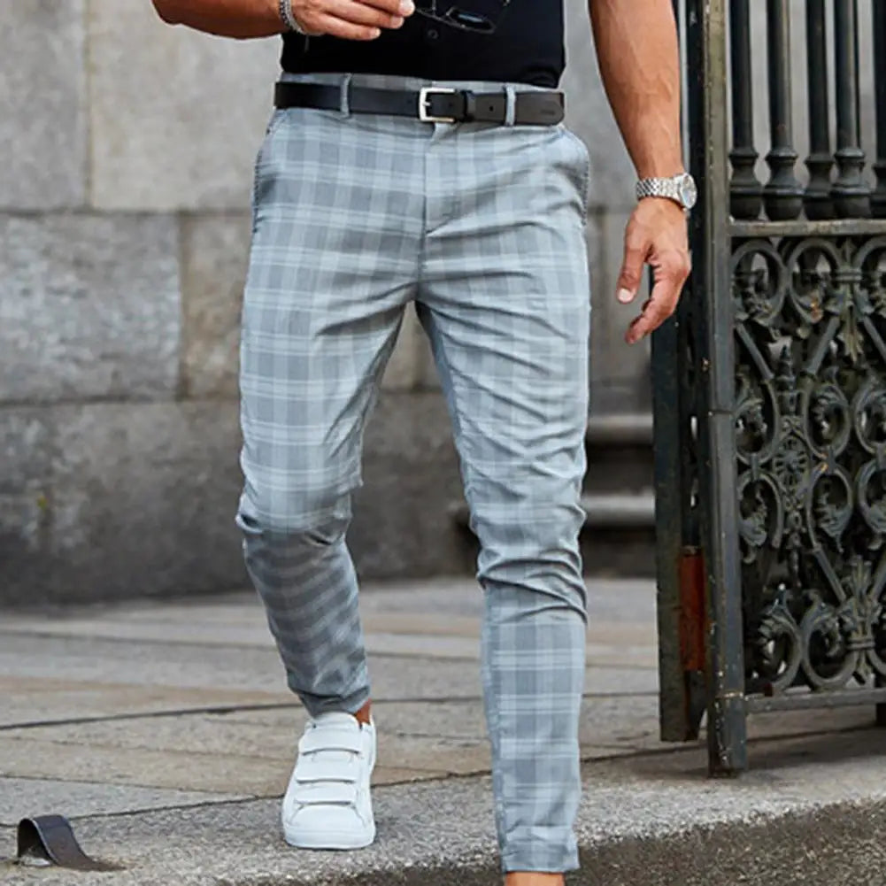 Sergio | Geruite casual broek