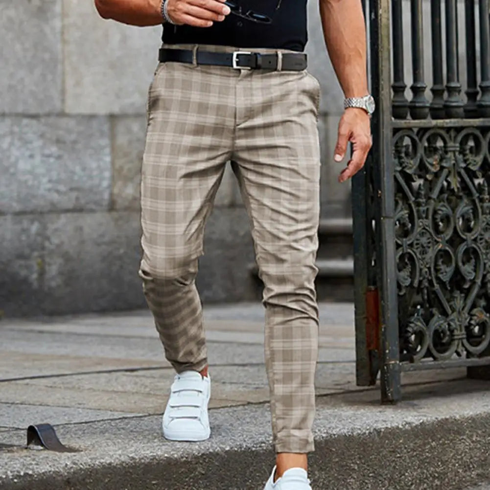 Sergio | Geruite casual broek