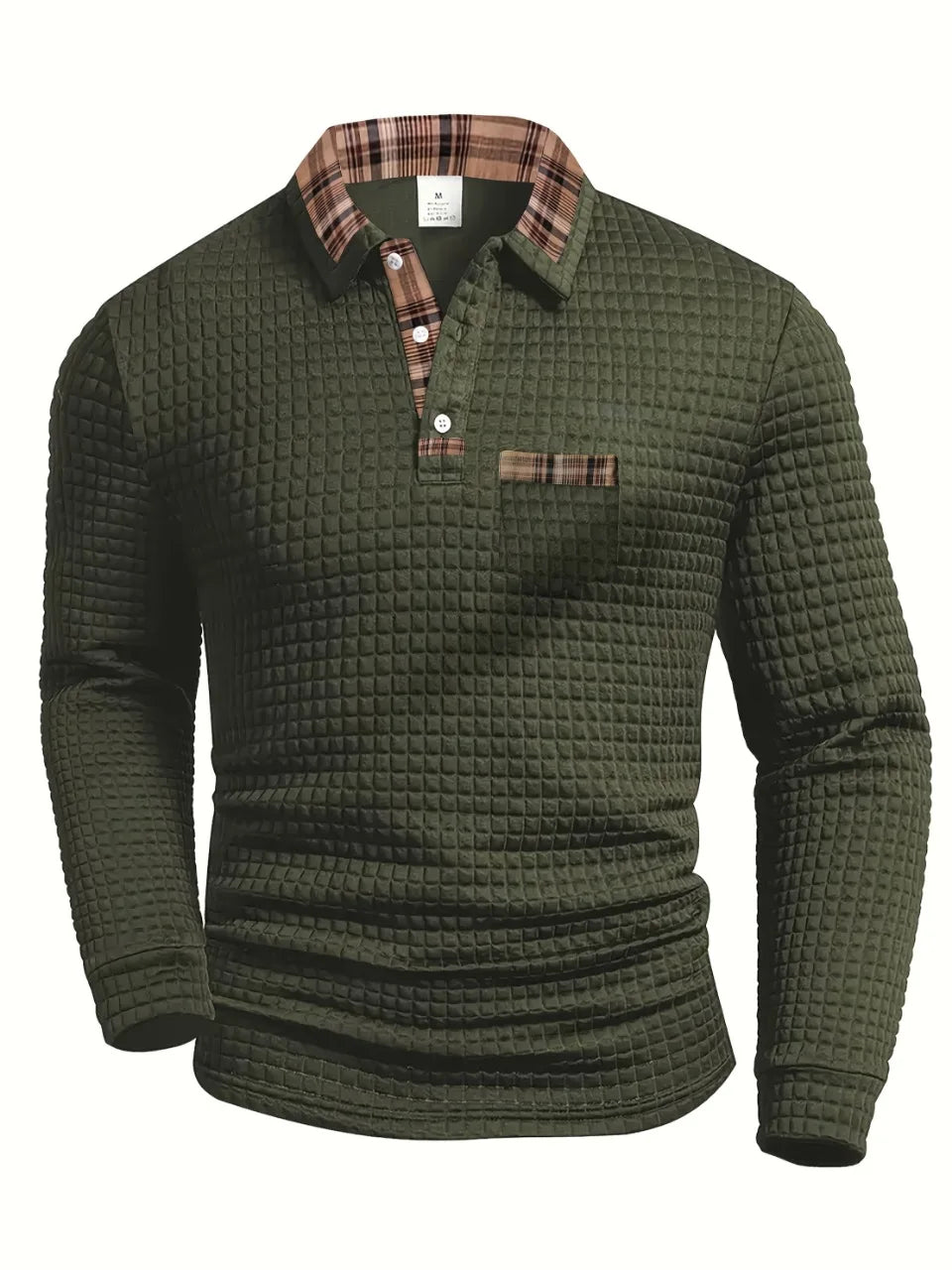 Wiebe | Geruite polo met textuur