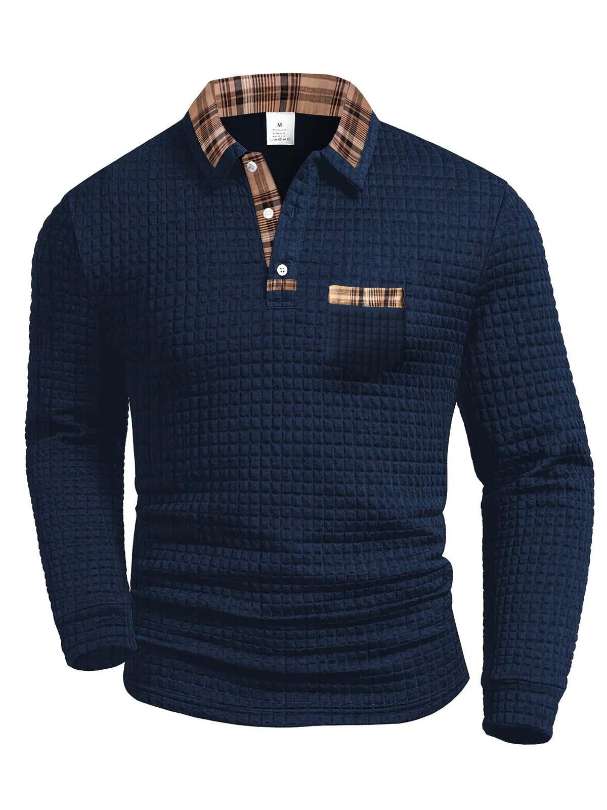 Wiebe | Geruite polo met textuur
