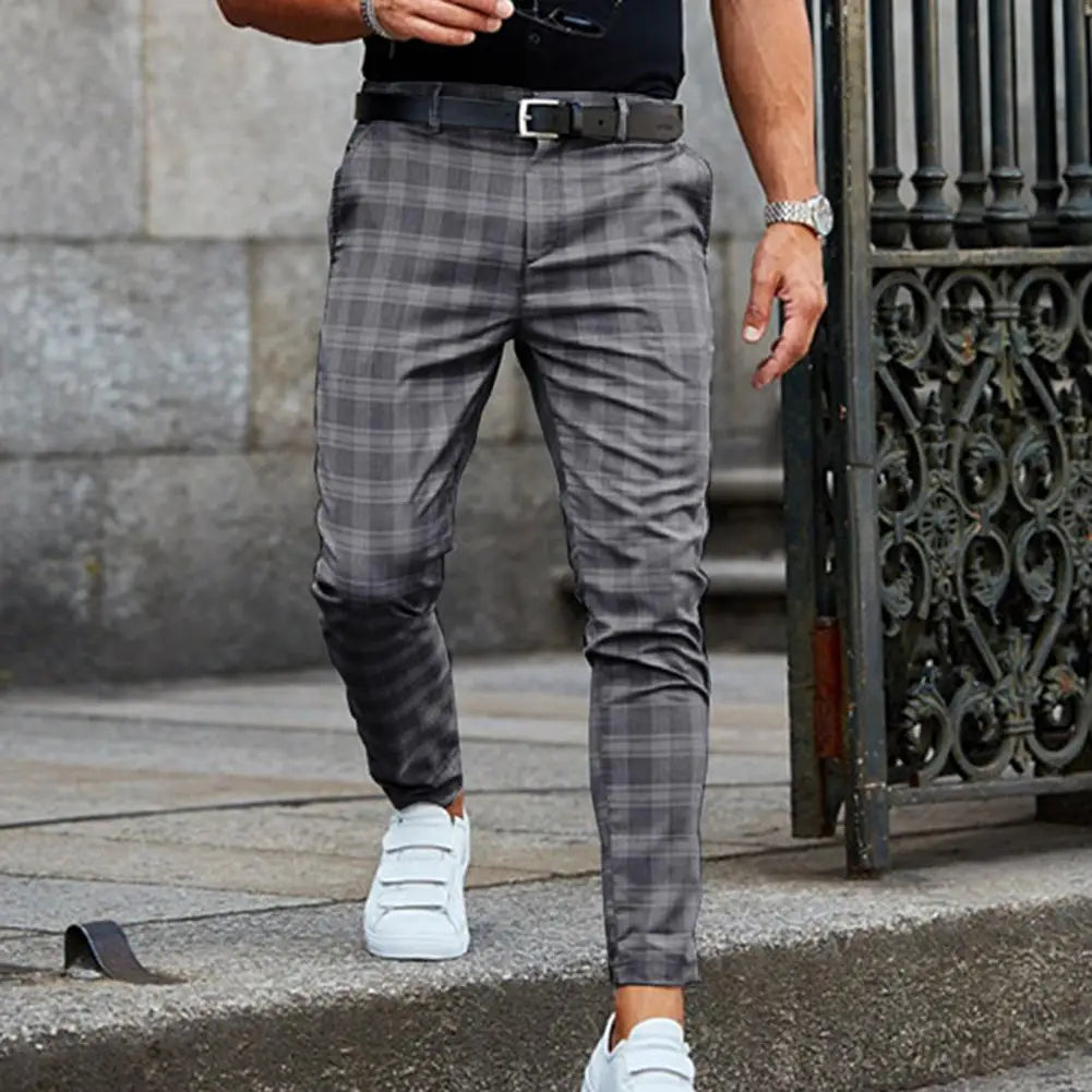 Sergio | Geruite casual broek