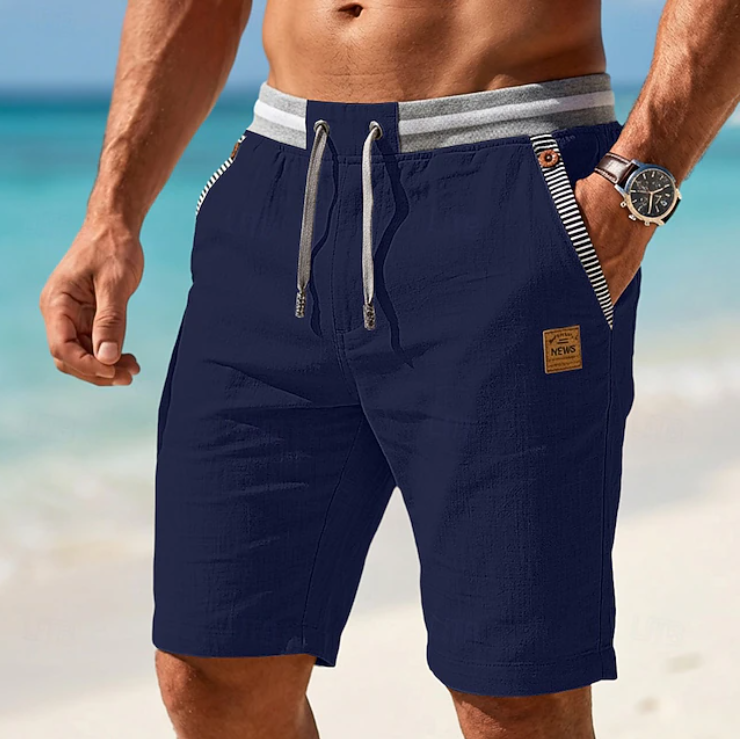 Peter | Linnen shorts met Broek