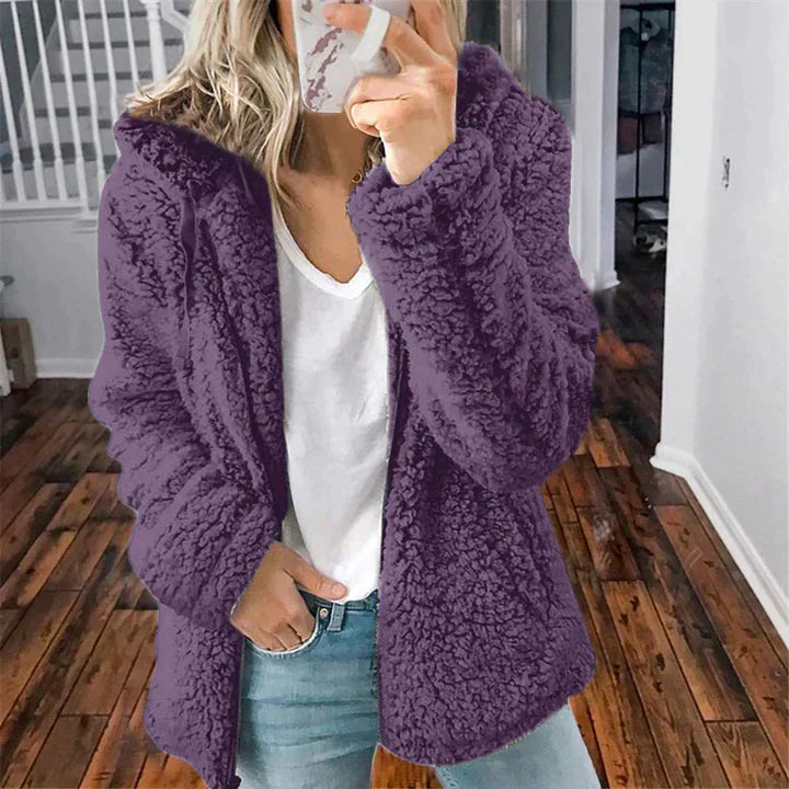 Samina | Fluffy blazer met knopen